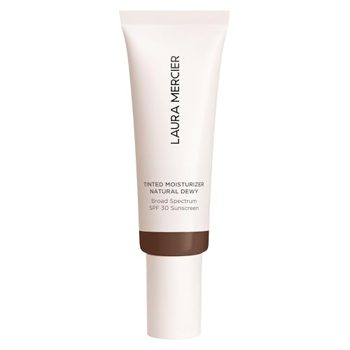 Laura Mercier Tinted Moisturizer Natural Dewy with SPF 30: 24HR+ Hydration, Long Lasting, Sheer to Light, Buildable Coverage, Dewy Finish, Improve Skin Tone and Texture, Skin Tint