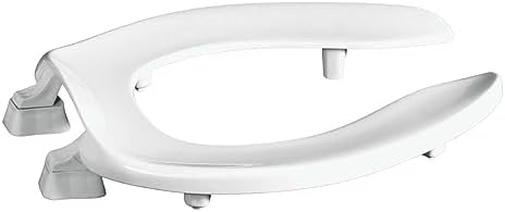 Centoco 2 inch Raised Toilet Seat for Seniors, Elongated, Open Front No Cover, Commercial, Plastic, Made in the USA, HL500STSCC-001, White