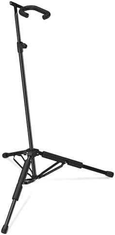 Universal Guitar Stand, Height Adjustable Acoustic Guitar Stand Floor for Electric Guitars Bass Accessories Banjo Stand, Folding Tripod Guitar Stands for Single Guitars & Basses (1 PC)