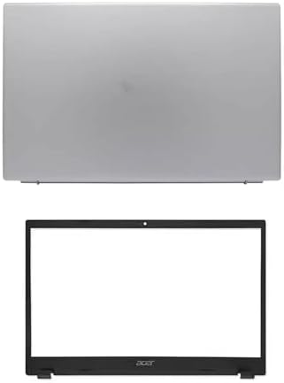 New Silver LCD Back Cover Top Case Rear Lid & Front Bezel Trim Compatible for Acer Aspire 3 A315-58 A315-58G A115-32 A515-56（LCD Cover Plastic Version）