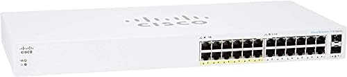 Cisco Business CBS110-24PP Unmanaged Switch | 24 Port GE | Partial PoE | 2x1G SFP Shared | Cisco (CBS110-24PP-NA) (Renewed)