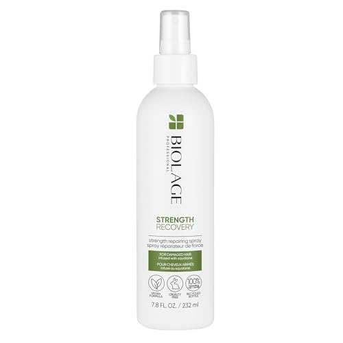 Biolage Strength Recovery Leave-In Conditioner Spray - Repairing Heat Protectant & Detangler, Strengthens & Prevents Damage, For Damaged & Sensitized Hair