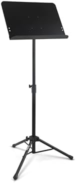 On-Stage SM7211B Professional Grade Folding Orchestral Sheet Music Stand, Black
