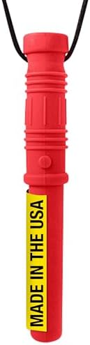 ARK Bite Saber, Chew Necklaces for Sensory Kids and Adults, Oral Fidget for Autism, ADHD, SPD, Anxiety, Medical-Grade Sensory Chew Necklace, Standard, Softest, Red