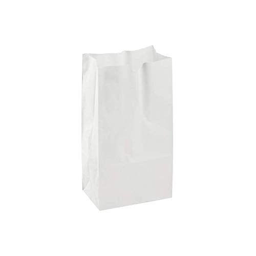 Karat 4lb Paper Lunch Bags - White, 2,000 Count - Versatile Paper Bags for Small Business, Snacks, Popcorns or Party Favor - Sturdy, Self-Standing, Reusable