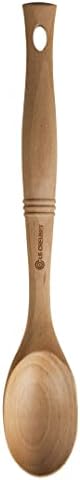 Le Creuset Revolution Solid Spoon, 12.5" x 2.5", Wood