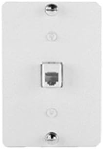 Legrand On-Q WP2002WH Terminating Wall Phone Plate, Single 1 Gang 6P6C RJ25 Phone Jack Wall Plate for Phone Access, White