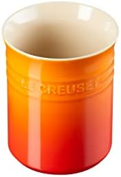 Le Creuset Stoneware Small Utensil Jar, 1.1 L-Volcanic, red Flame