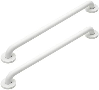 2 Pack 32 Inch Shower Grab Bars - White - Grab Bars for Showers, Bathtubs, Seniors, and Elderly
