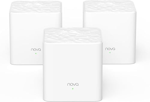 Tenda Nova Mesh WiFi System - Covers 3500 sq.ft - AC1200 Dual-Band Mesh Network for Home Internet - Parental Control - 3-Pack