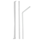 Comfy Package [Case of 9,120] Individually Wrapped Straws, Disposable Plastic Flexible Drinking Straws - BPA Free - White