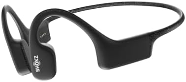 SHOKZ OpenSwim - MP3 Waterproof Headphones for Swimming - Not Bluetooth Compatible - Built-in MP3 Player with Storage for 1200 Songs - Open-Ear Wireless Headphones, with Nose Clip and Earplug (Black)