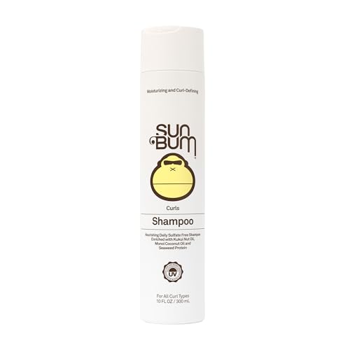 Sun Bum Curls Shampoo | Vegan and Cruelty Free Moisturizing Hair Wash for Wavy and Curly Hair | 10 oz
