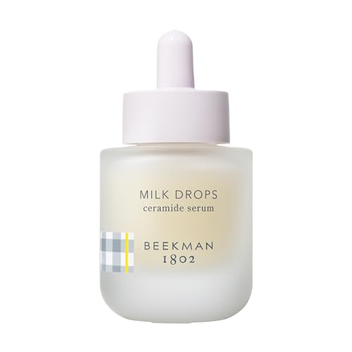 Beekman 1802 Milk Drops Ceramides Face Serum - Hyaluronic Acid, Squalane & Goat Milk - Fragrance Free - Boosts Radiance - Cruelty Free