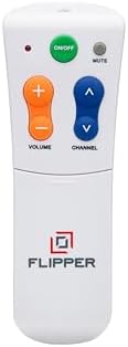 Flipper Big Button Universal TV Remote for Seniors, Dementia - TVs and Cable Set Top Boxes (STBs) - Favorites, IR Devices Like Spectrum, Xfinity, Dish, Samsung, LG, Vizio, [Does not Work Streaming]