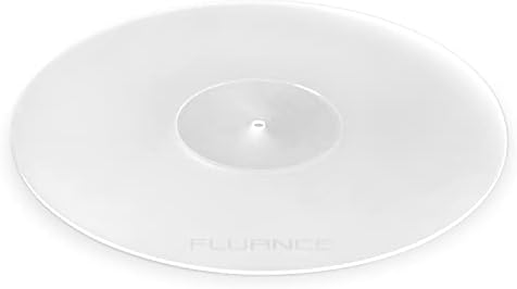 Fluance Acrylic Platter Mat for Turntables - Reduces Vibrations for Improved Sound Clarity for Vinyl Record Playback, Antistatic, Precision Machined, Compatible with 12" Record Players (PM50)
