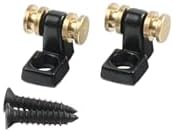 2 PCS Roller String Guides String Trees for Electric Guitar Roller String Retainer Guitar String Trees for Tele Telecaster Strat Stratocaster Electric Guitar Electroplated Black
