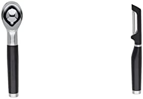 KitchenAid Classic Ice Cream Scoop, One Size, Black 2 & KE112OHOBA KitchenAid Classic Euro Peeler, One Size Black 2