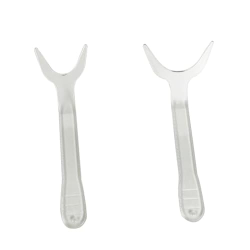 MIBICIRI 2Pcs Dental Photography Retractors,Clear Orthodontic Lip Retractor (Large)