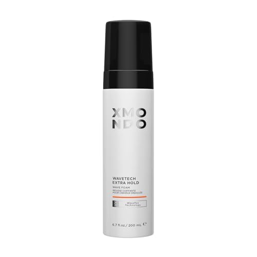 XMONDO Hair Wavetech Extra Hold Wave Foam - Vegan Formula with Pro-Vitamin B5 and Anti-Frizz Nutrients to Fight Static, Control Frizz, and Enhance Your Wavy Hair, 6.7 Fl Oz 1-Pack