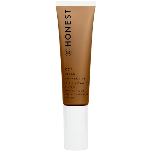 Honest Beauty CCC Clean Corrective with Vitamin C Tinted Moisturizer | Mineral SPF 30 | Vegan + Cruelty Free | Mojave Deep, 1 fl oz