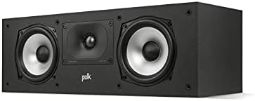 Polk Monitor XT30 Compact Center Channel Speaker - Hi-Res Audio Certified, Dolby Atmos & DTS:X Compatible, 1" Terylene Tweeter & Dual 5.25" Dynamically Balanced Woofer, Midnight Black