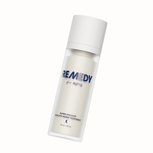 Remedy for Healthy Aging - Anti-Aging Treatment for Wrinkles, Uneven Texture & Tone with Retinaldehyde, Argireline, Matrixyl 3000, Glycolic Acid, Ferulic Acid - By Dermatologist Dr. Shah