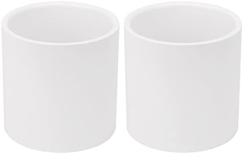 2Pack 3" PVC Pipe Coupling Adapter Pipe Fittings (Socket x Socket) Contractor Pack Schedule 40 Heavy Duty 3 Inch PVC Slip Socket Connectors for DIY PVC Shelf Garden Support Structure, White