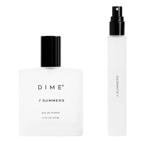 Dime Beauty 7 Summers Perfume Set, Two-Piece Set With Travel Perfume, Clean Perfume, Eau de Toilette For Women (10 ml and 50 ml)