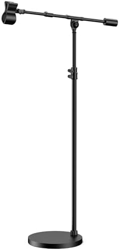 InnoGear Mic Stand, Max Height 82.28" Microphone Stand Floor Detachable Boom Mic Arm Stands with Weighted Base for Blue Yeti HyperX QuadCast Shure SM58 Samson Q2U Fifine K669B Singing Stage