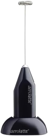 Aerolatte Milk Frother with Counter Stand, The Original Steam-Free Frother, Black