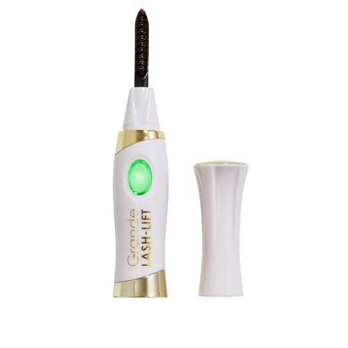 Grande Cosmetics LASH-LIFT Heated Lash Curler, Rechargeable and Travel Friendly, 2 Heat Settings, White