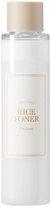 I'm from Rice Toner, Milky Toner for Glowing Skin, 77.78% Korean Rice, Glow Essence with Niacinamide, Hydrating for Dry, Dull, Combination Skin, Vegan, Fragrance Free, Glass Skin 5.07 Fl Oz