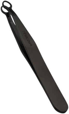 [Premium Hand-Made] Tweezers for women facial hair - Round tip Tweezers, Eyebrow Tweezers, 304 Surgical-grade Stainless Steel for Safety, Precision tweezers, Facial Hair Tweezers for Men & Women