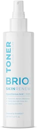 BRIOTECH Skin Renew Toner, Hypochlorous Acid Spray Topical Skin Spray for Face and Skin, Minimize Appearance of Blemishes, Soothing Mist for Redness & Bumps, Skin Care Stocking Stuffer, 4 fl oz