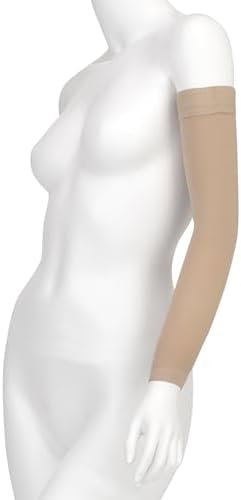 Juzo Soft 2001 20-30mmhg Max Armsleeve with Silicone Top Band for Women,Beige,6 (VI) MAX Long