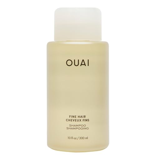 OUAI Fine Shampoo - Volumizing Shampoo with Strengthening Keratin, Biotin & Chia Seed Oil for Fine Hair - Delivers Clean, Weightless Body - Paraben, Phthalate & Sulfate Free Hair Care (10 Fl Oz)