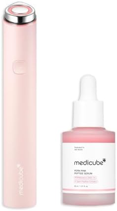 medicube Calm and Clear Skin Duo: medicube Mini Booster Pro Pink and Salmon DNA PDRN Pink Peptide Serum
