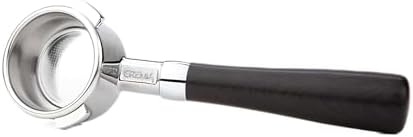 Crema Coffee Products - 54mm Bottomless Naked Portafilter - Filter Basket Included - Fits 54mm Breville Machines, Sandalwood