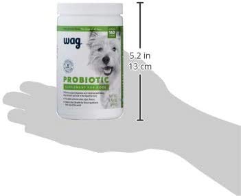 Amazon Brand - Wag Probiotic Supplement Chews for Dogs, Natural Duck Flavor, 160 count