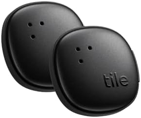 Tile by Life360 Sticker - Small Bluetooth Tracker, Remote Finder and Item Locator for Bikes, Glasses and More. Both iOS and Android Compatible. Phone Finder. 2-Pack (Black)