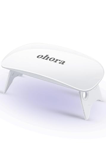 LED Gel Lamp for Gel Nail Strips by ohora - 6W Max, 2 Timers (45s / 60s), Portable Lamp for Curing Gel Nail Art, Gel Stickers and Strips, Gel Strips Only