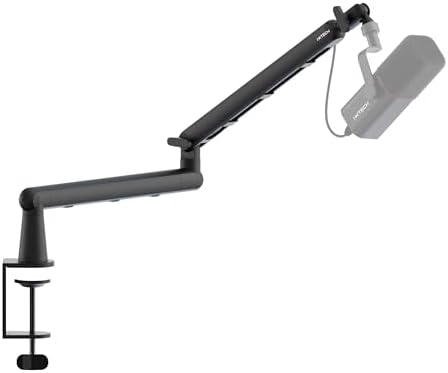 IXTECH Microphone Boom Arm, Low Profile 360° Swivel Mic Boom Arm, Adjustable Microphone Arm with Detachable Rise Column and Built-In Cable Management for Streaming and Recording (VIPER)