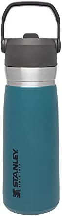 Stanley IceFlow Flip Straw Water Bottle 22 oz | Built-In Straw for Travel and Sports | Lightweight and Leak Resistant | Insulated Stainless Steel | BPA-Free | Lagoon
