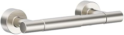 Gerber Parma Wall Mounted Toilet Paper Roll Holder D446258BN, Modern Style Double Post Paper Holder for Bathroom (Brushed Nickel)