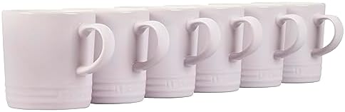 Le Creuset Stoneware Set of 6 London Mugs, 12 oz. Each, Shallot