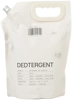 DedCool Liquid Laundry Dedtergent (Milk Refill 64 fl oz) Luxurious Fragrance, Scented, Removes Stains, Ideal for 60 Washes, Infused with Essential Oils, Vegan, Non-Toxic, Cruelty & Dye Free