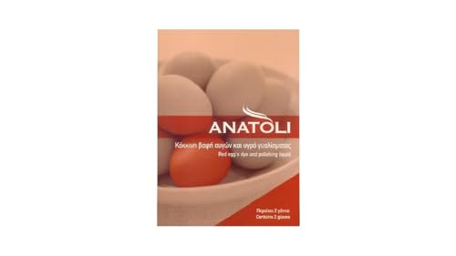 Anatoli Egg Dye from Greece, Red, 3 g, Food-Safe – Red Egg Dye, Includes Gloves – Greek Easter
