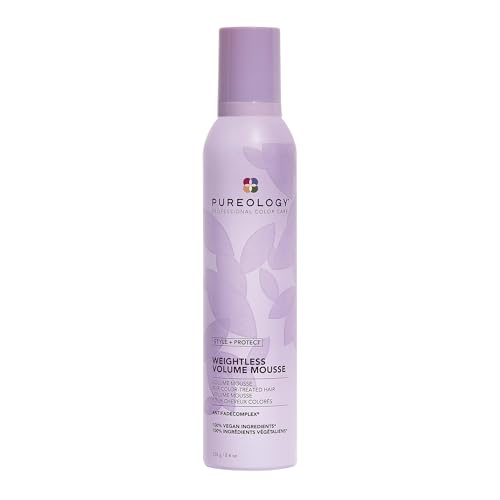 Pureology | Clean Volume Weightless Mousse | All-day Root Lift | For Fine, Color Treated Hair | Vegan