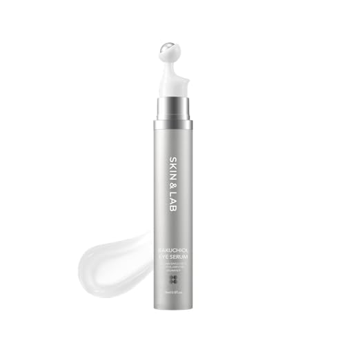 [SKIN&LAB] Bakuchiol Eye Serum with Caffeine, Roll-on Korean Under Eye Serum, Anti-Aging Wrinkle Care for Fine Lines, vegan, cruelty-free, 0.5 fl. Oz
